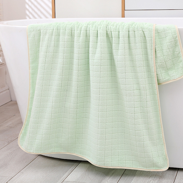 Korallfleece ananas gitter snabbabsorberande badhandduk Square Grass