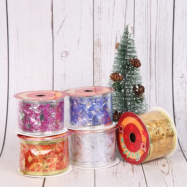 5 stämplade julband, DIY julgran