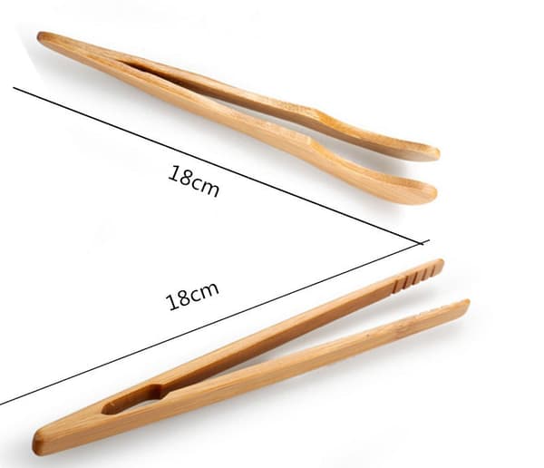 Bambustång, 18 cm, 1 st bambuplocktång, träbrödrostång