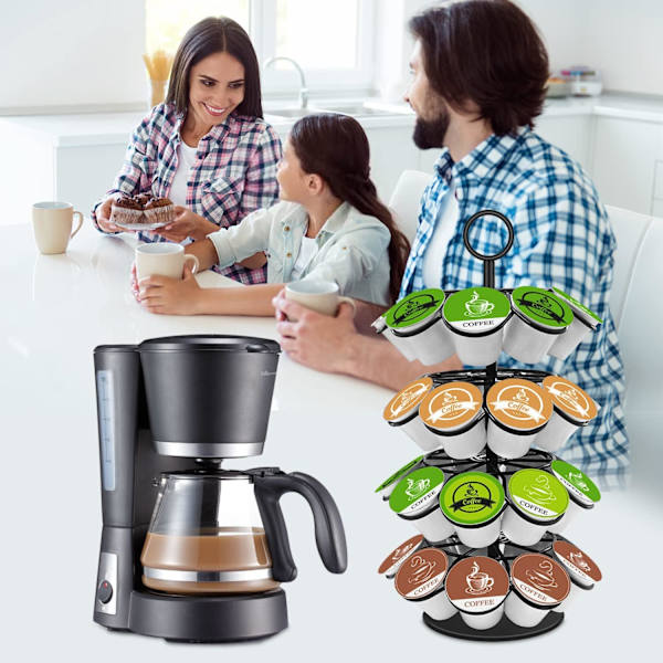 Kaffebehållare, kaffeförvaring kompatibel med K-koppar