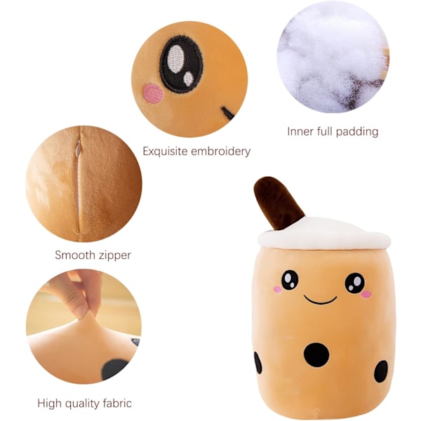 9,5 tuuman Boba Tea Plush Mini Kawaii Plushies Toy Cute Bubble Mil