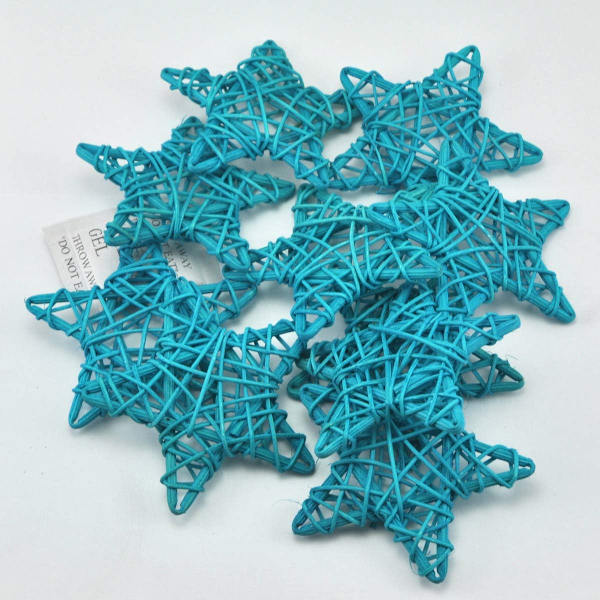 Wicker Rattan Stars for Garden Garland Tree Decoration (30cm, Li