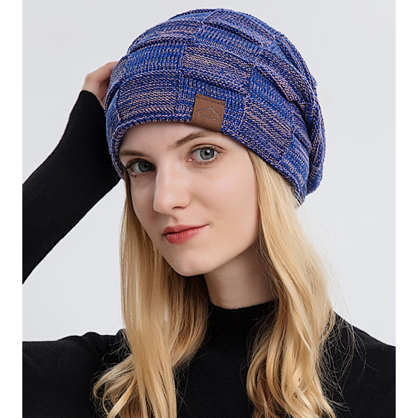 2 stk. efterår og vinter cashmere blandet farve uld strik hue