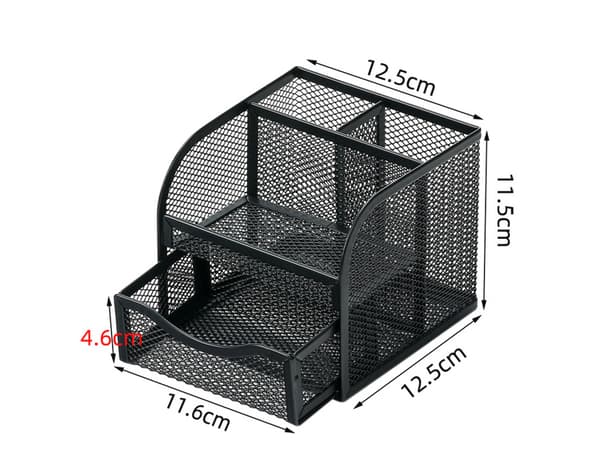 Fire Grid Jern Penneholder Oppbevaringsboks