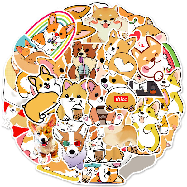Corgi-tarrat - Corgi-lahjat Corgi-ystäville Vedenpitävät tarrat