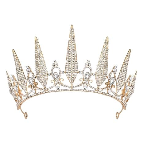 Guld Tiaraer og Kroner til Kvinder, Krystal Bryllups Tiara til Brud