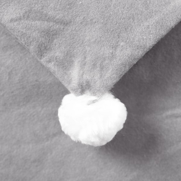 4 stk grå stolovertrekk i non-woven materiale, julekrakk-trekk