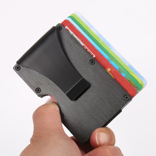 Business rustfritt stål + aluminiumlegering kortholder kredittbil