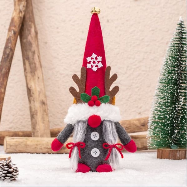 2-pack jultomteplyschren med bjällra, skandinavisk tomte
