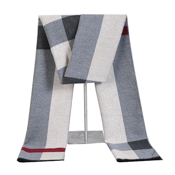 Cashmere-liknande halsduk för män, varm vinterscarf för affärsmän
