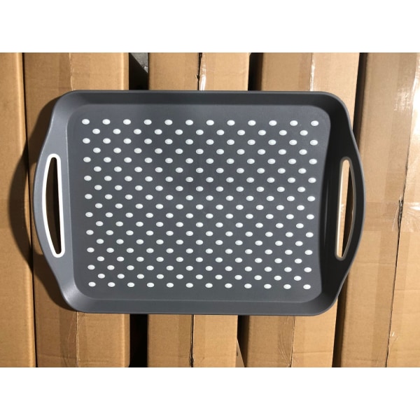 2 store serveringsbrett med sklisikring - 32x 45 x 4,5 cm - Plastbrett