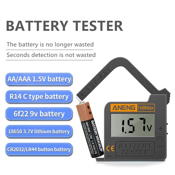 168Max Digitalt litiumbatterikapasitetstester Universal test Lo