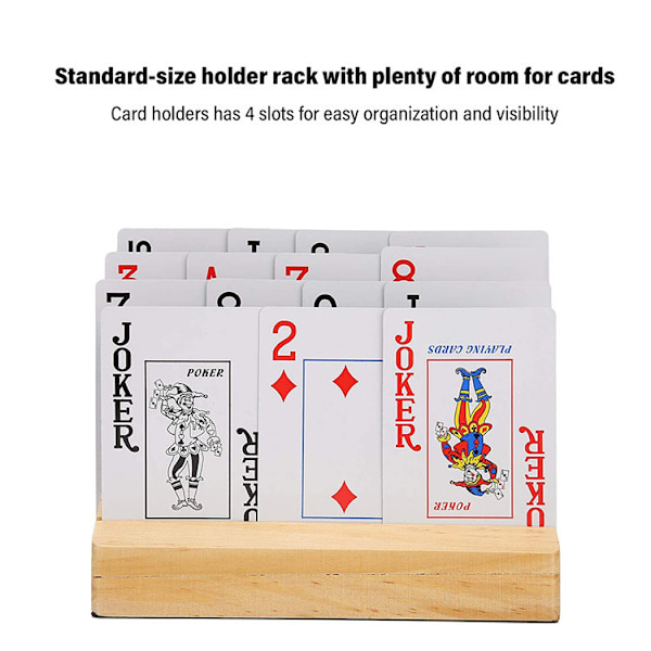 Furu- og bøkholder for spillkort, trefotoholder, tremobil P