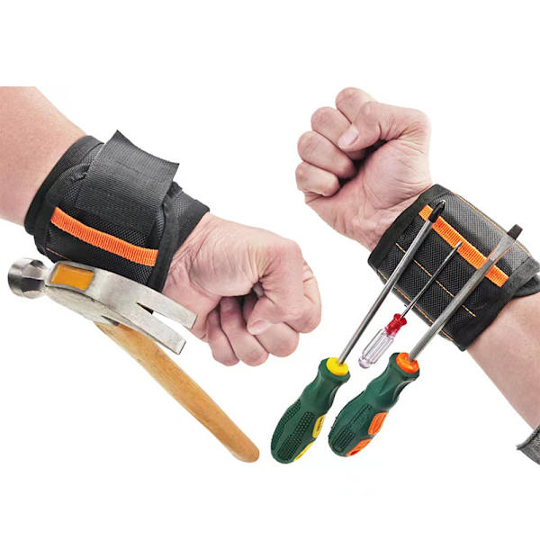 Justerbart magnetisk armbånd med 15 sterke magneter, armbånd
