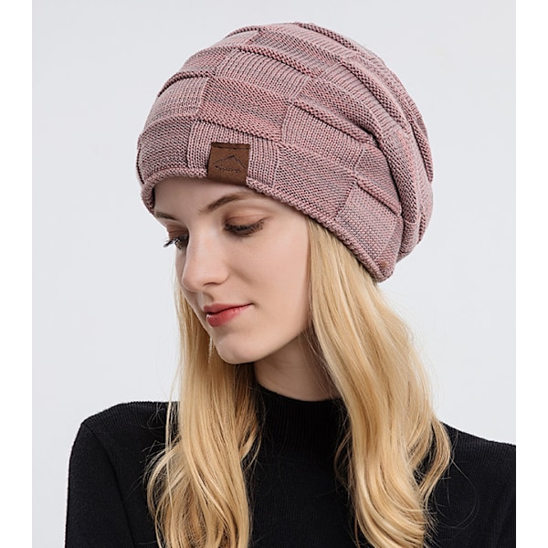 2 stk. efterår og vinter cashmere blandet farve uld strik hue