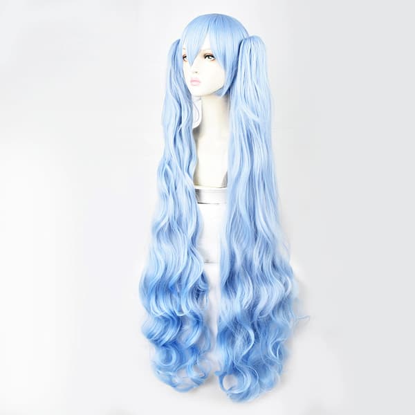 Stjerne og sne prinsesse karakter paryk sne hatsune split cos blå