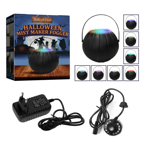 Halloween Heks Glas Atomizer Lampe 7 Farver Flamme Misfarvning