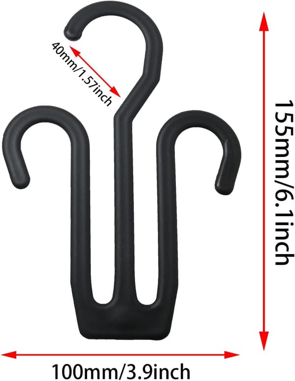 Hanger 20 stk. Sort Plastik Sko Display Krog Sko Tørrestativ