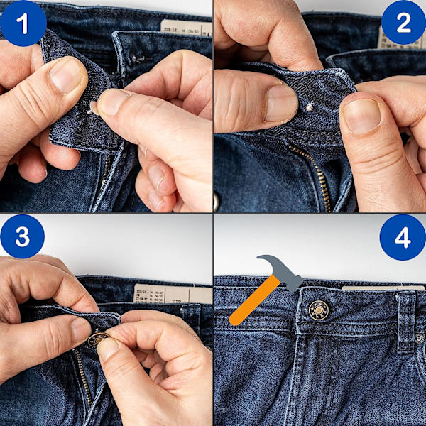 Ersättning för byxknappar, jeansreparation, reservknapp för jeans