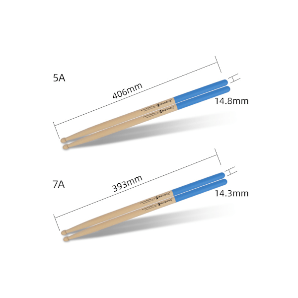 Maple Trommestikker Slagverk Trommestikker Sklisikre Trommestikker Trommeslagverk Hammer Trommetilbehør (5A/7A) - gul 7A