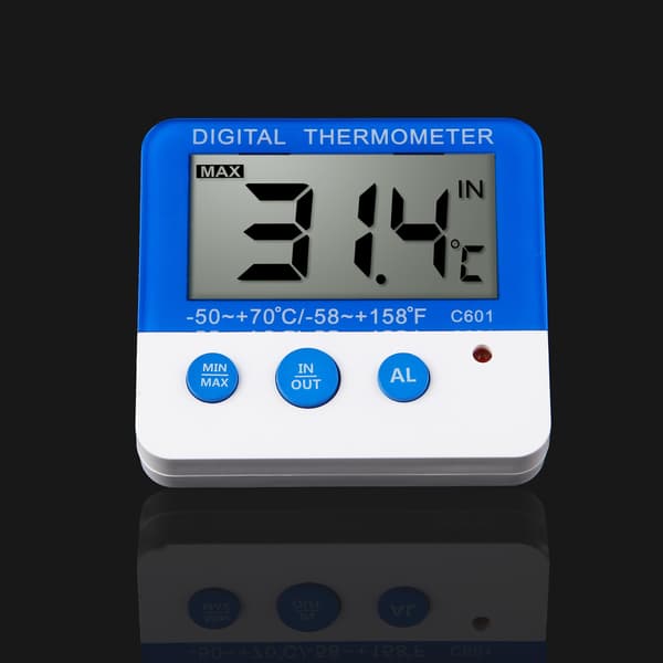 Årets Mini Indendørs LCD Display ABS Alarm Termometer, Stor El