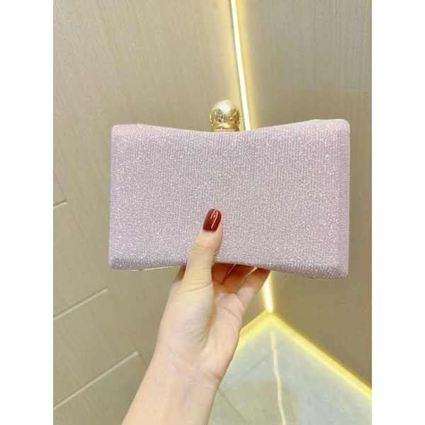 Naisten iltalaukku kukkakuviolla, värikäs clutch strasseilla, kukkakuvio, morsiamen hääkäsilaukku, ketjuolkalaukku pink
