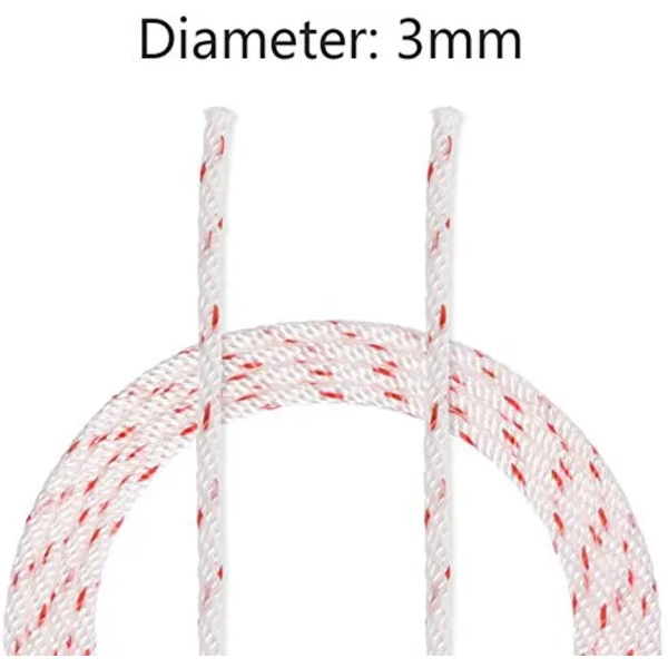 3-delt startsnor med 10 m tilbagetrækssnor (diameter: