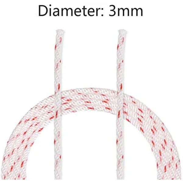 3-delt startvev med 10 m tilbaketrekkstarterledning (diameter: