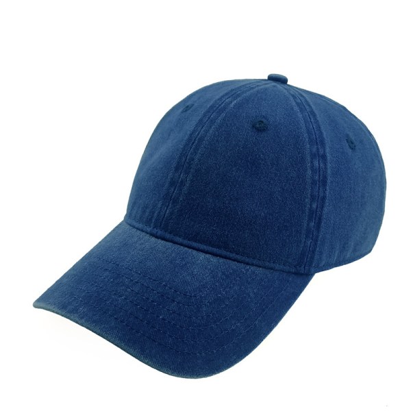 Justerbar vintage tvättad cap i bomull Color blue