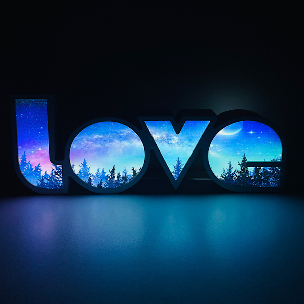 Love Letter Modellering LED Nattlampa, Färgglad Neonljusskylt, USB/Batteridriven, Perfekt för Heminredning/Sovrum/Bar/Bröllop/Alla hjärtans dag