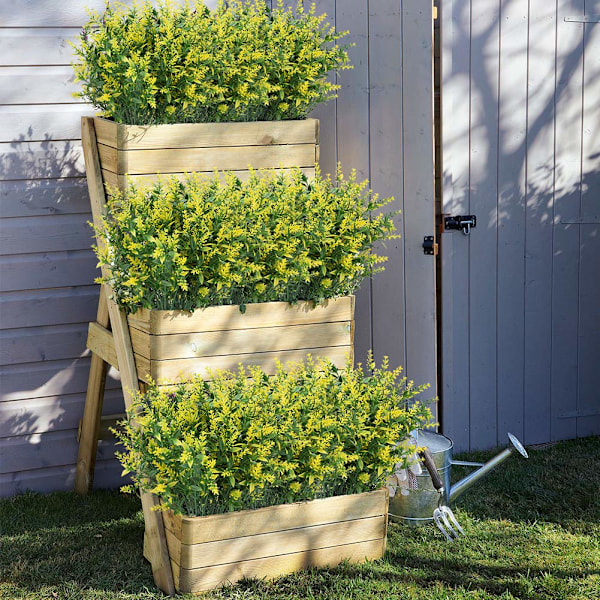 Utendørs Kunstig Simulert Lavendel Kunstig Blomst - Hvit