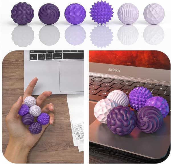Magnetisk Fidget-boll, sensorisk stressavlastningsleksak i silikon, fidget-magneter och magnetiska leksaker som rolig present