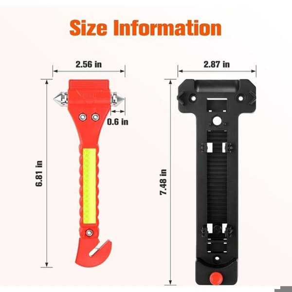 2-i-1 glaskrossarhammare, 190x73x34 mm, reflexband