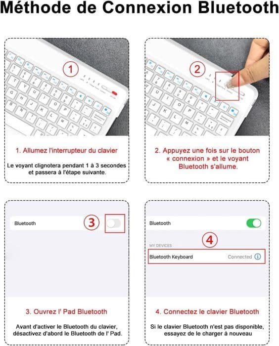 Trådlöst tangentbord - Samsung Galaxy Tab S10 Plus - Roséguld - Bluetooth 5.0 - 12,4 tum