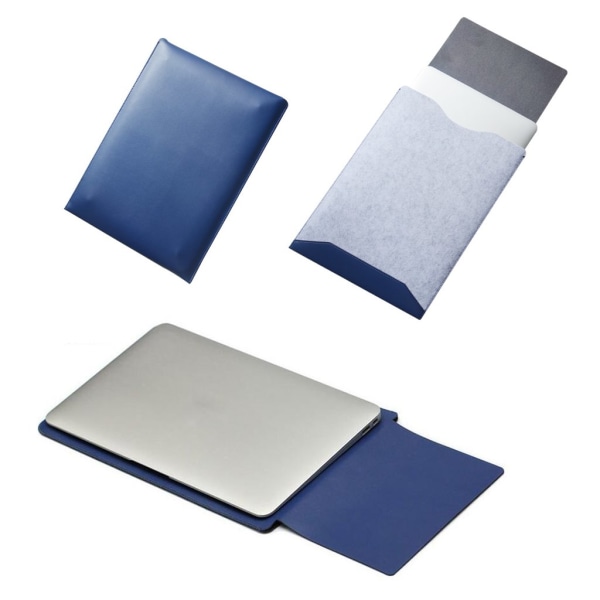 MacBook Leather Case-15,4" Svart