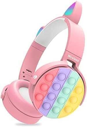 Rainbow Pop-On-It Trådlösa Hörlurar Rödrosa