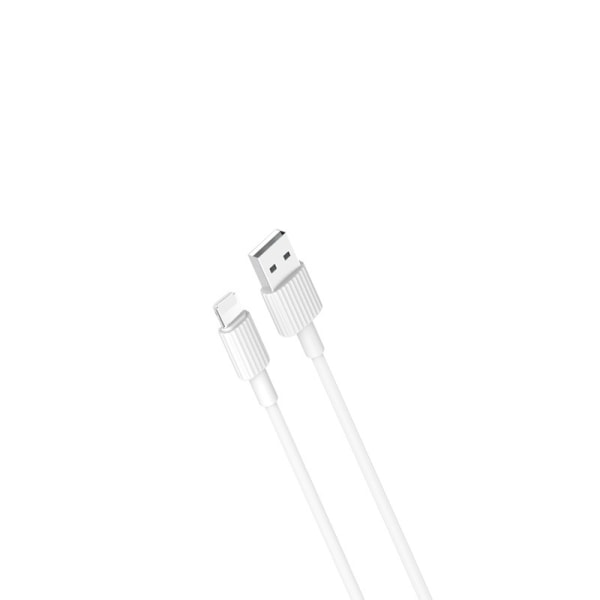 XO® 1m Hållbar Lightning Laddare IPhone vit vit