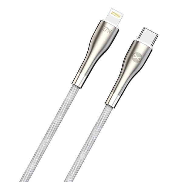 Forever Sleek kabel USB-C - Lightning 1,0 m 27W vit vit