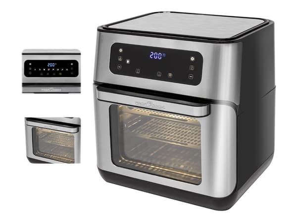 ProfiCook PC-FR 1200 H Airfryer 1500W Rustfrit stål/svart