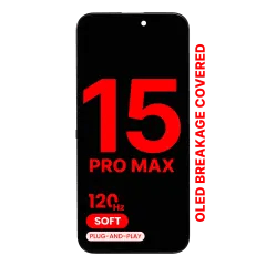 OLED-enhet för iPhone 15 Pro Max (Eftermarknad Pro: XO7 3.0 Soft) (120HZ)