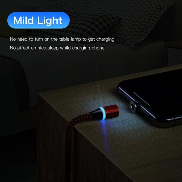 1m CaseME magnet laddare|röd (Micro-usb)