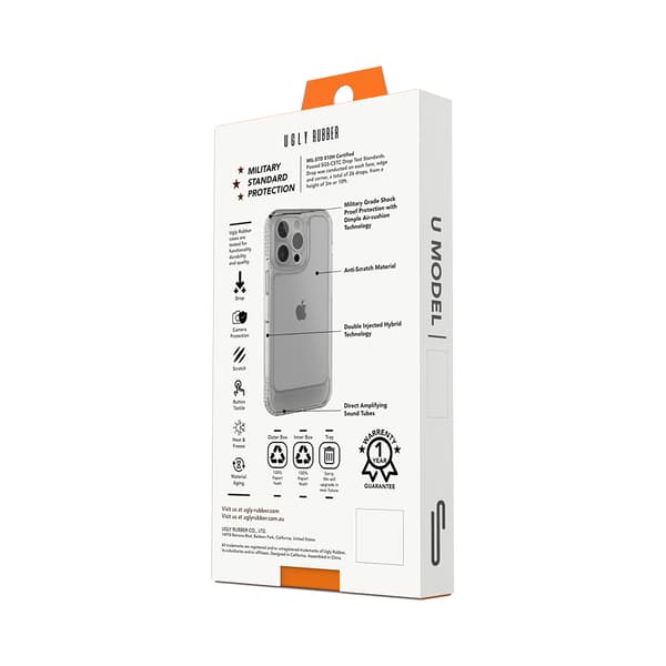 Ugly Rubber UMODEL-fodral för iPhone 14 Pro 6,1\" klar