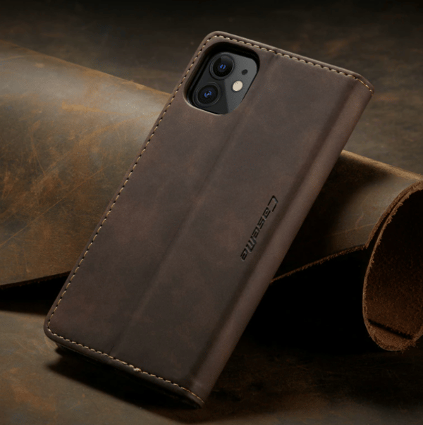 Läderfodral till iPhone 13pro|mörkbrun