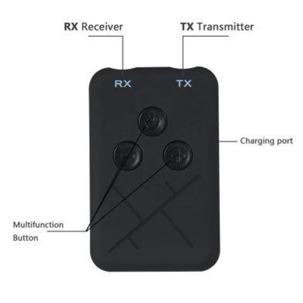 Bluetooth-mottagare sändare 3,5 mm jack Handsfree Auto RX-TX-10