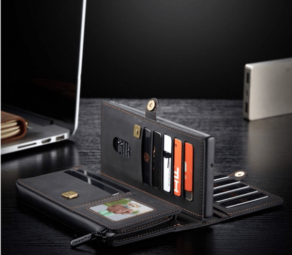 Läderfödral caseme 0018 för iphone 12/12 pro svart