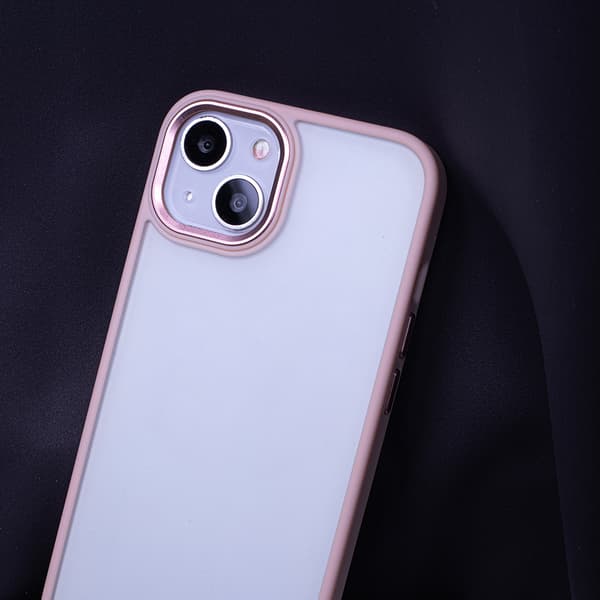 Satin Matt skal för iPhone 14 Pro rosa