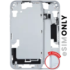 Mellanramshölje med smådelar för iPhone 15 (amerikansk version) (begagnad OEM-dragning: klass A) (blå) blå