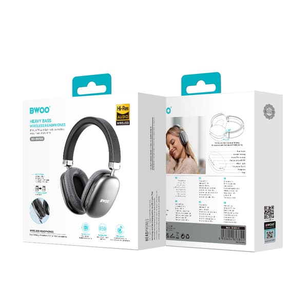 BWOO Trådlöst Headset BT 5 3 BW-585 grå