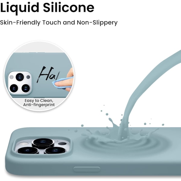 iphone 14 pro silikon fodral mörkblå blå