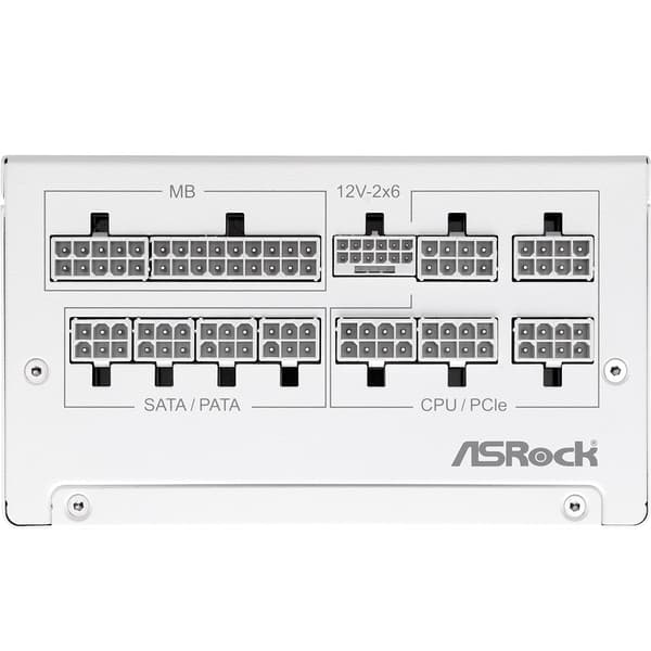 Asrock SL-850GW strömförsörjning 850Watt 80+ Gold vit vit